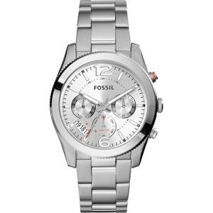 Fossil Dames Perfect Boyfriend ES3883 zilveren roestvrijstalen quartzhorloge