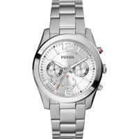 Fossil Dames Perfect Boyfriend ES3883 zilveren roestvrijstalen quartzhorloge