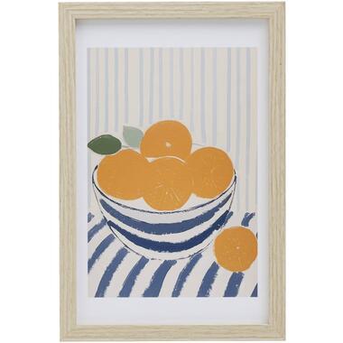 Poster Mandarijn - MDF/glas - 30x20 cm - Leen Bakker