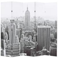 Kamerscherm New York bij daglicht 200x170 cm zwart en wit
