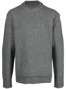 Maison Margiela pull en maille à détails de coudières - Gris