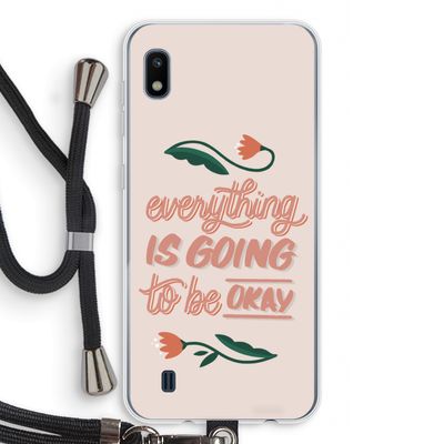 Optimistic flower girl: Samsung Galaxy A10 Transparant Hoesje met koord