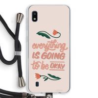 Optimistic flower girl: Samsung Galaxy A10 Transparant Hoesje met koord