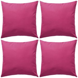 VidaXL Buitenkussens 45x45 cm roze 4 st