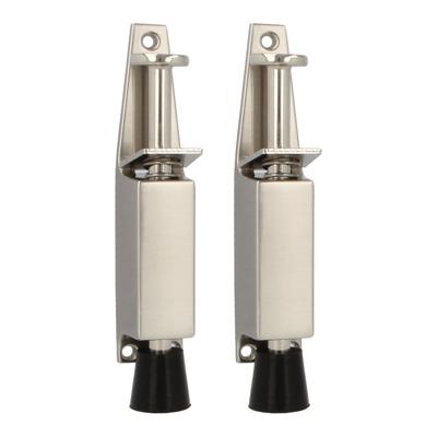 AMIG Deurvastzetter - 2x - 120 x 25mm - 28mm slag - voetbediening - zilver - deurvergrendeling