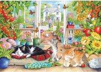 Greenhouse Cats Puzzel 1000 Stukjes