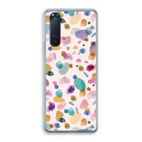 Terrazzo Memphis Pink: Sony Xperia 5 II Transparant Hoesje