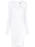 ISABEL MARANT robe froncée à coupe mi-longue - Blanc