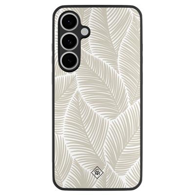 Samsung Galaxy S24 FE hoesje - Palmy leaves beige
