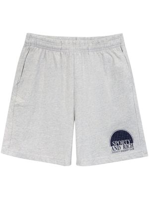 Sporty & Rich short Racquet Club à logo imprimé - Gris