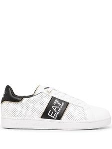 Ea7 Emporio Armani baskets à détails de perforations - Blanc