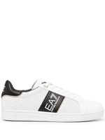 Ea7 Emporio Armani baskets à détails de perforations - Blanc - thumbnail