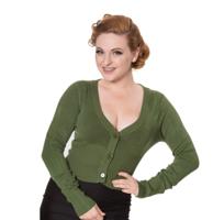 Banned Let's Go Dancing Cardigan Forest Green-S Banned Let's Go Dancing Cardigan Forest Green-S