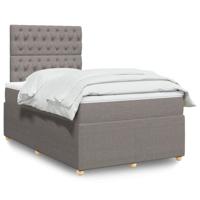 Boxspring met matras stof taupe 120x200 cm Boxspring met matras stof taupe 120x200 cm