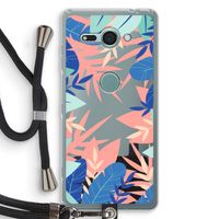Tropisch: Sony Xperia XZ2 Compact Transparant Hoesje met koord