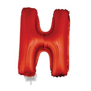 Opblaasbare letter ballon H rood 41 cm