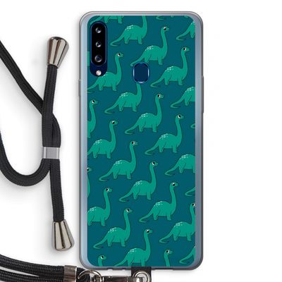 Diplodocus: Samsung Galaxy A20s Transparant Hoesje met koord