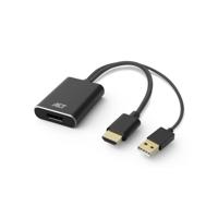 ACT AC7536 4K HDMI naar DisplayPort Adapter | 4K @ 60Hz | Zwart ACT AC7536 4K HDMI naar DisplayPort Adapter | 4K @ 60Hz | Zwart
