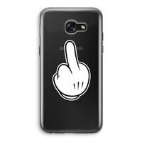 Middle finger white: Samsung Galaxy A5 (2017) Transparant Hoesje