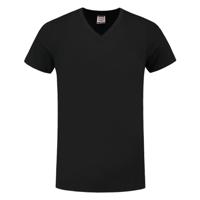 Tricorp T-shirt V-hals fitted - Casual - 101005 - zwart - maat M