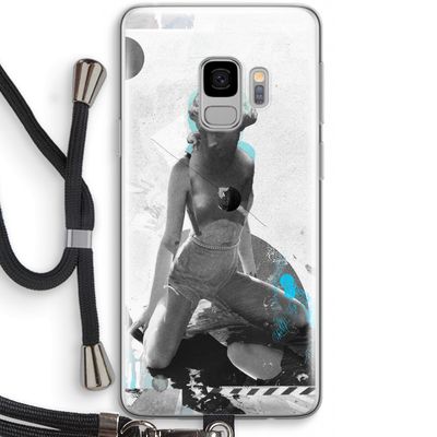 I will not feel a thing: Samsung Galaxy S9 Transparant Hoesje met koord