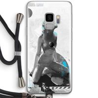 I will not feel a thing: Samsung Galaxy S9 Transparant Hoesje met koord
