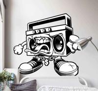 Kleine muurstickers Graffiti boombox - thumbnail