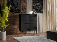 Commode HEPRANI 4 deuren zwart