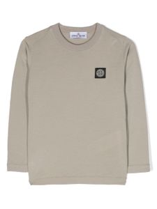 Stone Island Junior sweat en coton à motif Compass - Gris