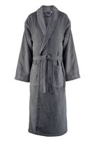Unisex badjas velours katoen - sauna - donkergrijs