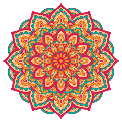 Mandala vinyl vloerkleed Kleurrijke mandala's
