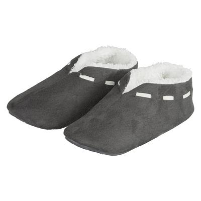 Spaanse sloffen/pantoffels - dames - donkergrijs - polyester - zachte voering
