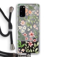 Botanical sweet flower heaven: Samsung Galaxy S20 Transparant Hoesje met koord