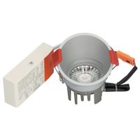 BM100-08 Rond vast wallwasher 8cm Zilver
