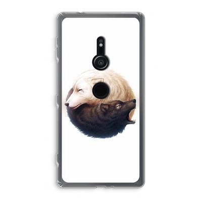 Yin Yang Wolves: Sony Xperia XZ2 Transparant Hoesje