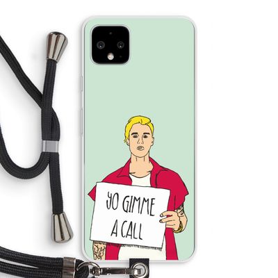 Gimme a call: Pixel 4 XL Transparant Hoesje met koord
