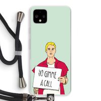 Gimme a call: Pixel 4 XL Transparant Hoesje met koord