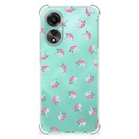 Doorzichtige Silicone Hoesje voor OPPO A78 4G Unicorns - thumbnail