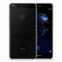 Huawei P10 Lite Silicone-hoesje Finger Don&apos;t Touch My Phone