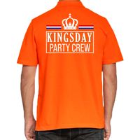 Kingsday party crew polo shirt oranje voor heren - Koningsdag polo shirts