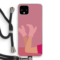 Pink boots: Pixel 4 Transparant Hoesje met koord
