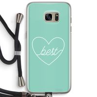 Best heart pastel: Samsung Galaxy S7 Edge Transparant Hoesje met koord