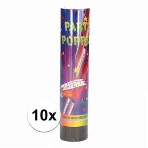 10x Party poppers confetti 20 cm