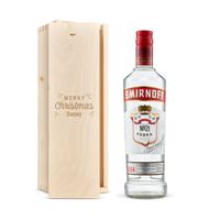 Vodka in gegraveerde kist - Smirnoff - thumbnail