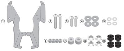 GIVI Bevestigingskit windscherm, moto en scooter, D2143KIT