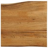 Tafelblad met natuurlijke rand 80x80x2,5 cm massief mangohout