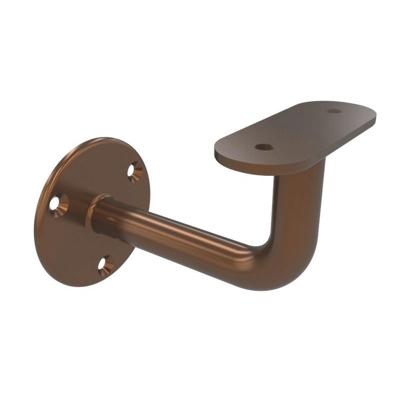 Bronzen leuningdrager voor vlakke trapleuning - per stuk