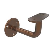 Bronzen leuningdrager voor vlakke trapleuning - per stuk