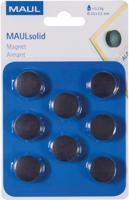 MAUL magneet Solid, 20 mm, trekkracht 300 gr, blister van 8 stuks, zwart
