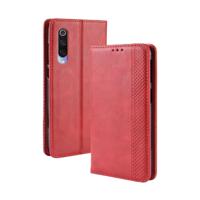 Magnetische gesp retro textuur horizontale Flip lederen case voor Xiaomi mi 9 met houder & card slots & portemonnee (rood)